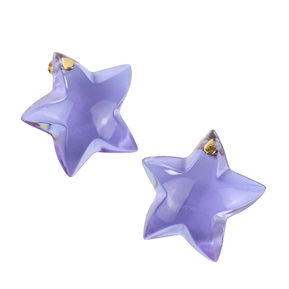 美品 Baccarat バカラ ハート ピアス ピンク 専用箱付 バカラ/ピアス