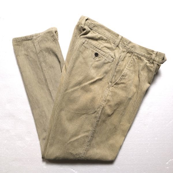 90's エディーバウアー タック無し 太畝 コーデュロイパンツ ベージュ