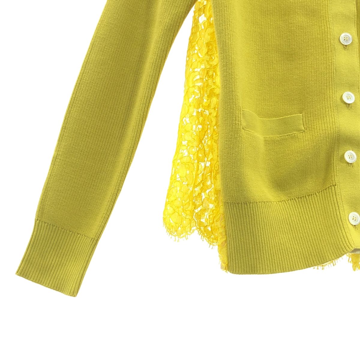 sacai イエロー ニット 中古】サカイ sacai シアードッキング ニット  