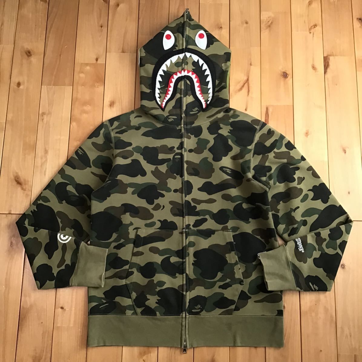 Windstopper 1st camo green シャーク パーカー Lサイズ shark full