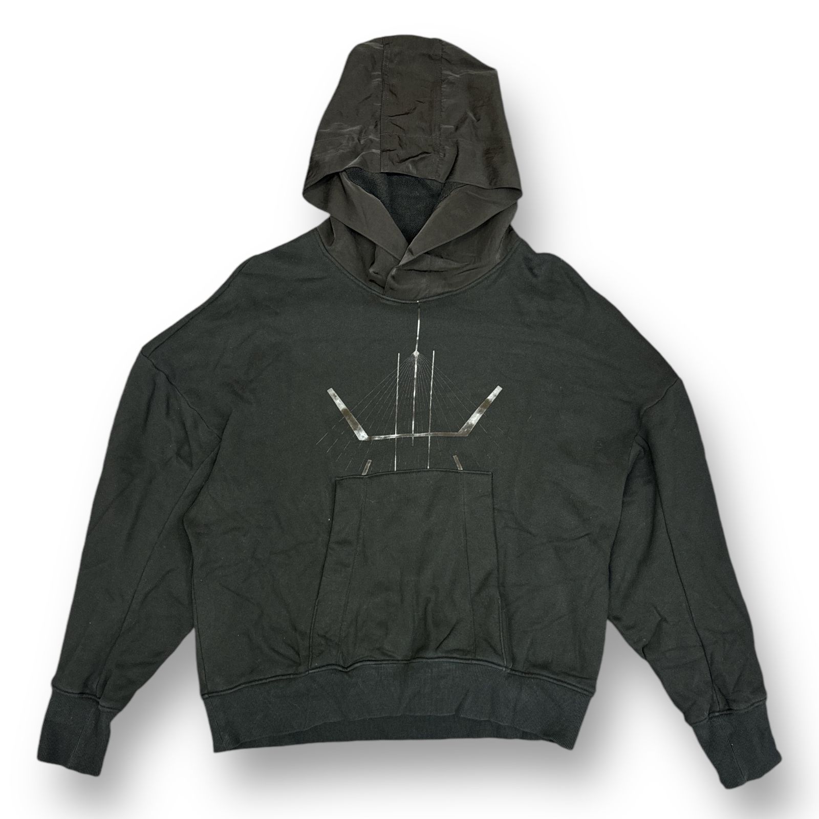 定価41800円 JULIUS 24SS スウェットプリントパーカー フード切替  