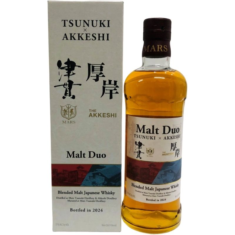 ウイスキー 本坊酒造 マルスウィスキー モルトデュオ 津貫×厚岸 700ml 51％ お 属 未開栓品 22505K594