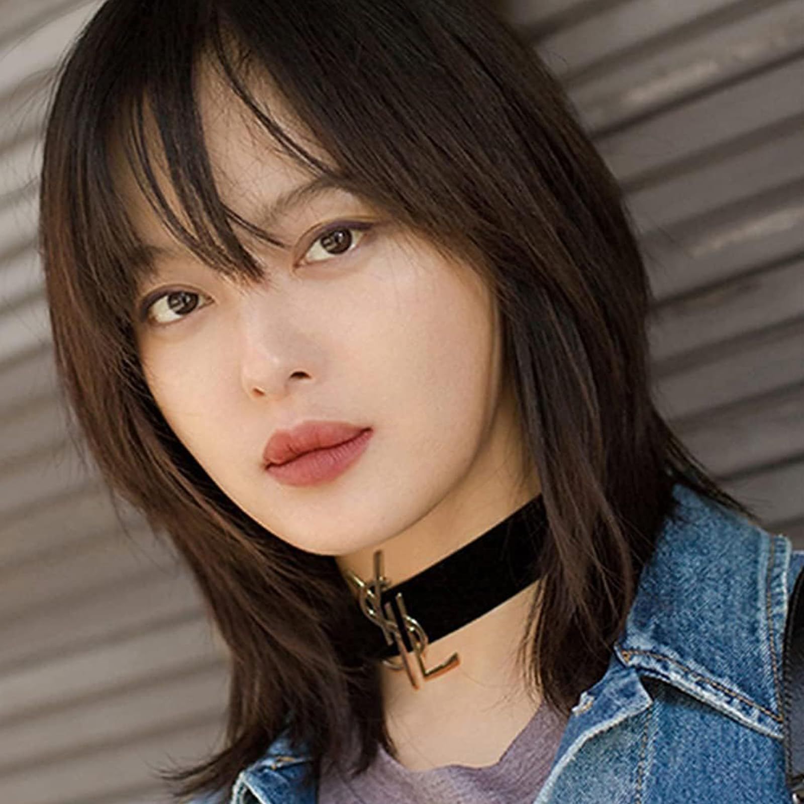 ぱっつん前髪 レディース フルウィッグ 軽い 手植え 耐熱 セミロング 人毛MIX 日常 人毛ウィッグ 医療用ウィッグ ブラウン HAIRCUBE