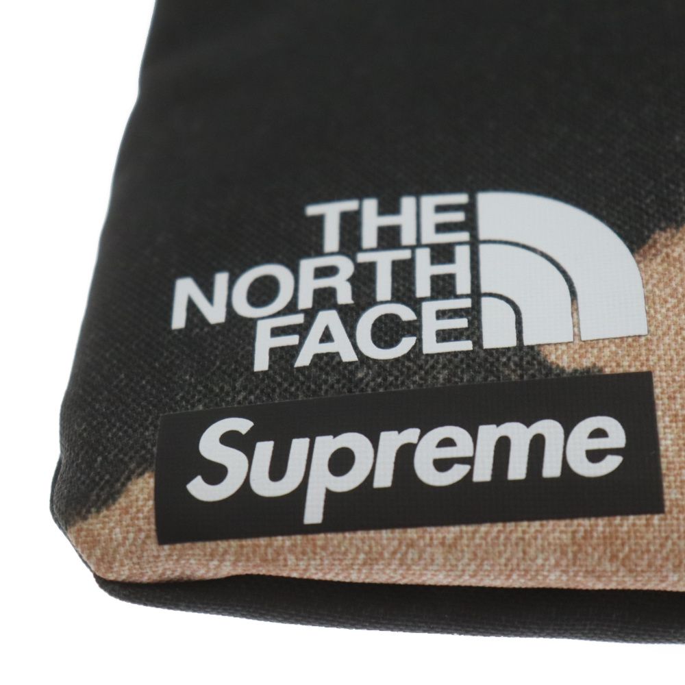 SUPREME (シュプリーム) 21AW ×THE NORTH FACE Bleached Denim Print Shoulder Bag ザ ノースフェイス ショルダー バッグ ベージュ NM72154I
