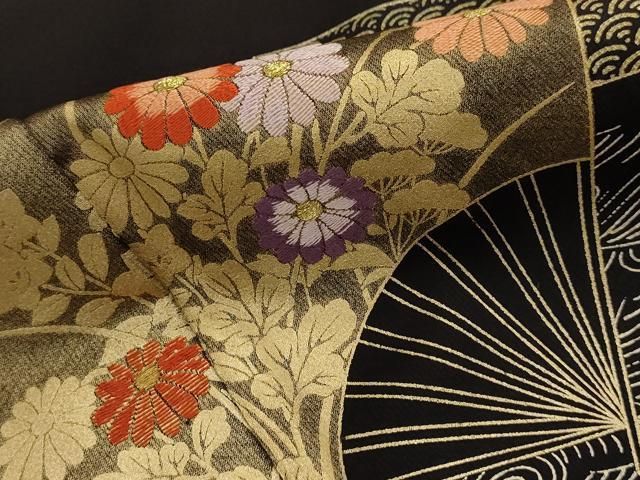 平和屋着物□中国三大刺繍 相良刺繍 総刺繍 訪問着 花籠文 正絹 逸品