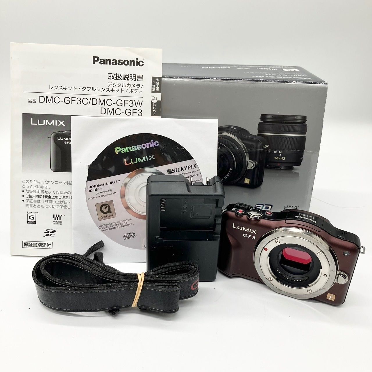 Panasonic ミラーレス一眼カメラ LUMIX ボディ ブラウン DMC-GF3