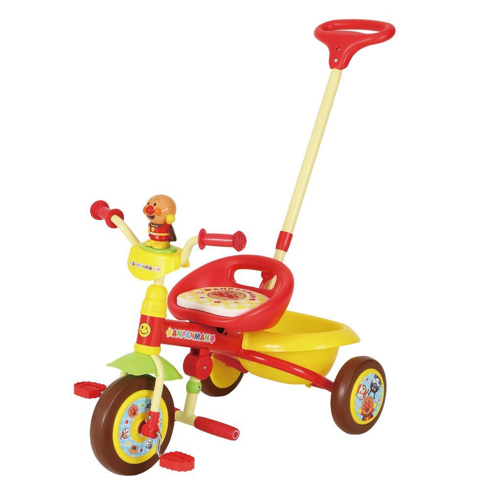 アンパンマン 三輪車 押し棒付き エムアンドエム 三輪車 1歳 手押し棒付き 2歳 3歳 子供用