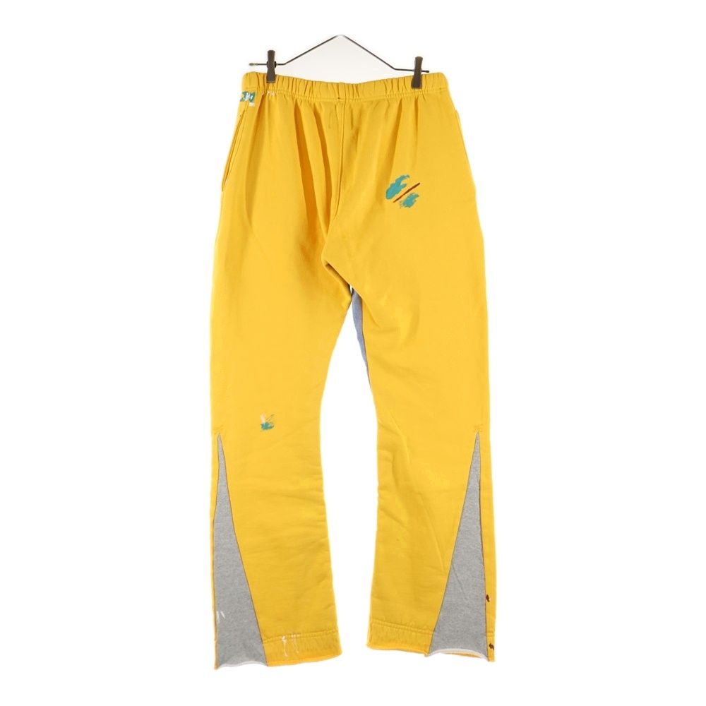 GALLERY DEPT ギャラリーデプト GD LOGO PAINTED FLARE SWEAT PANTS ロゴプリント ペイント加工 フ スウェットパンツ イエロー