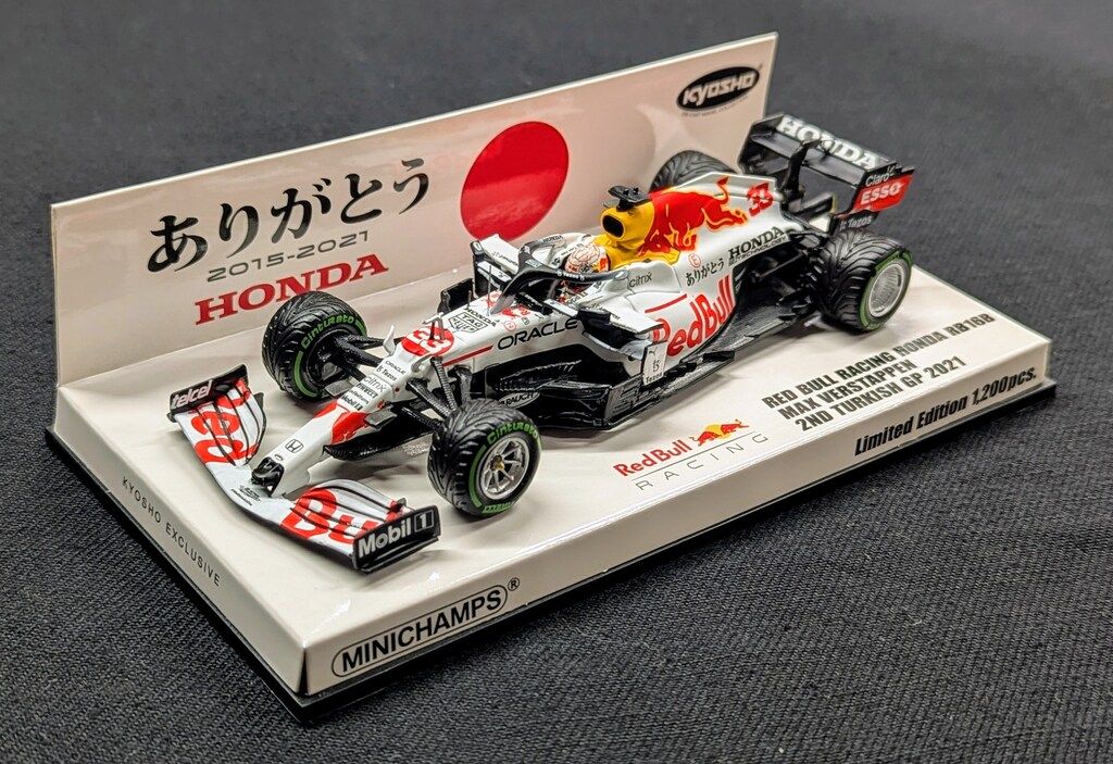 PMA 1|43 MINICHAMPS レッド ブル レーシング ホンダ RB16B マックス フェルスタッペン トルコGP 2021 2位 ありがど号