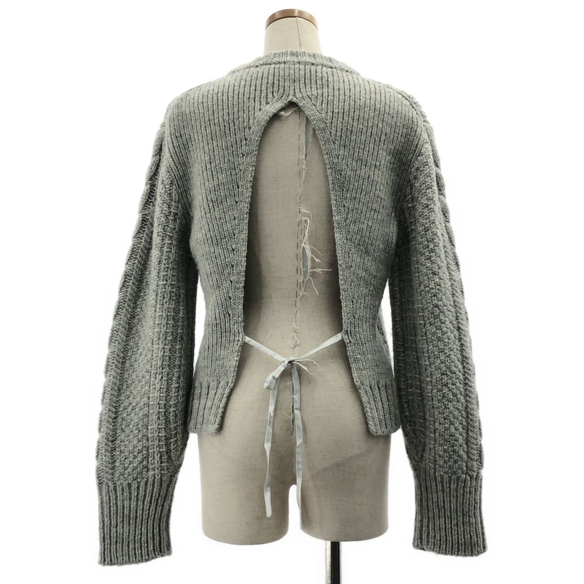  Cecilie Bahnsen セシリーバンセン バックオープン ケーブル ニット M L グレー レディース その他 トップス