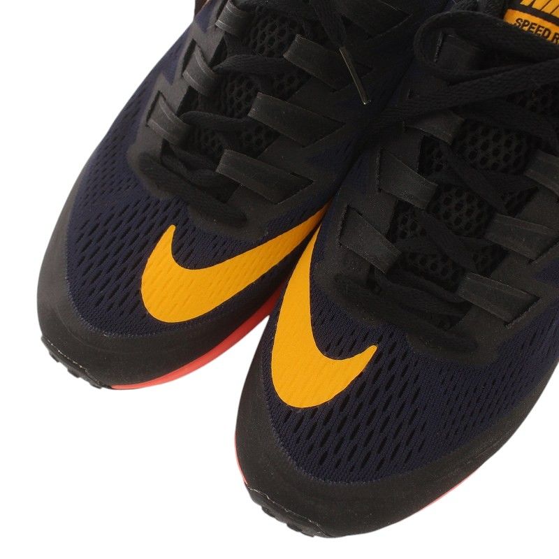 ナイキ NIKE AIR ZOOM SPEED RIVAL 6 エア ズーム スピード ライバル 6 スニーカー ランニングシューズ メッシュ  ローカット ロゴ US8.5 26.5㎝ 紺 ネイビー 黄 イエロー 880553-480 /IR □GY11 - メルカリ