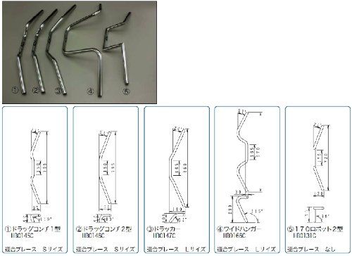 【新品・3営業日で発送】ハリケーン　HB0166C ﾜｲﾄﾞﾊﾝｶﾞｰ ﾊﾝﾄﾞﾙ ｸﾛｰﾑﾒｯｷ 外径φ25.4mm 内径φ21_全高290mm 全巾870mm