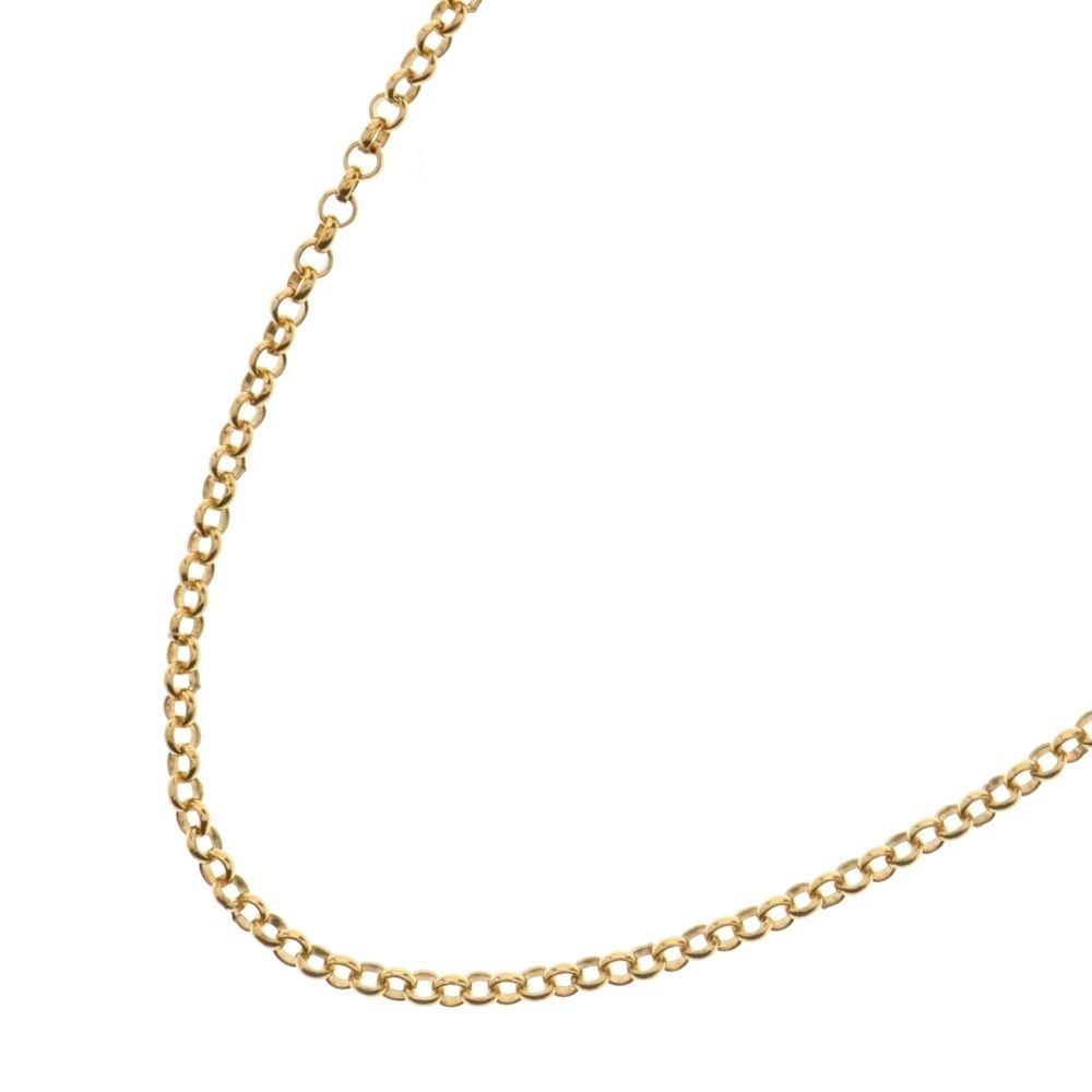 鑑定済みクロムハーツ 22K NECKCHAINR20 ロールチェーンネックレス