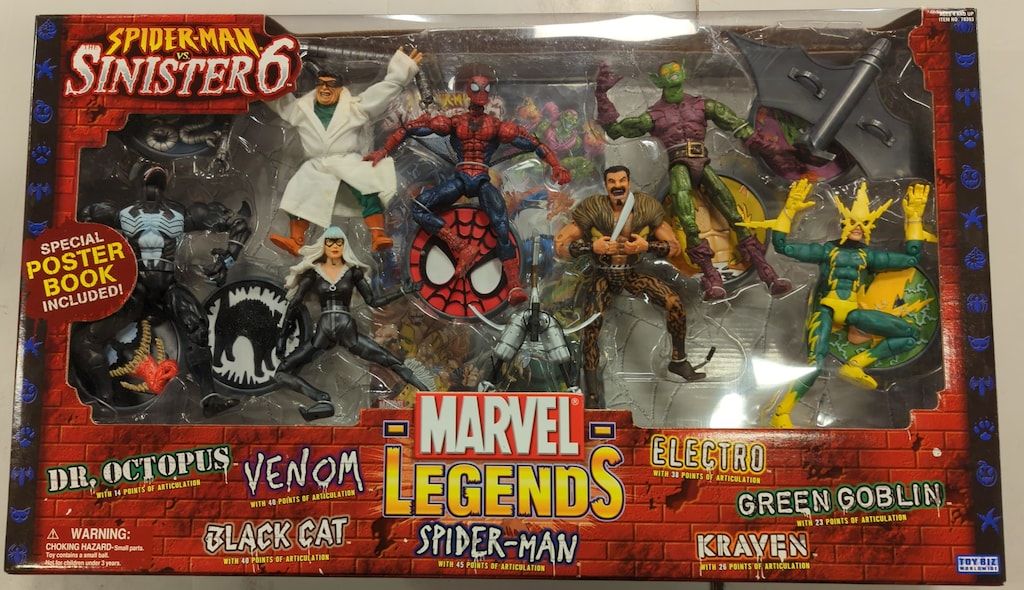 TOYBIZ (ACTION FIGURE) SPIDER MAN VS SINISTER 6 6インチ×7