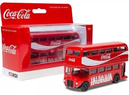 中古】ミニカー 1/64 ロンドンバス（2階建て）コカ・コーラ