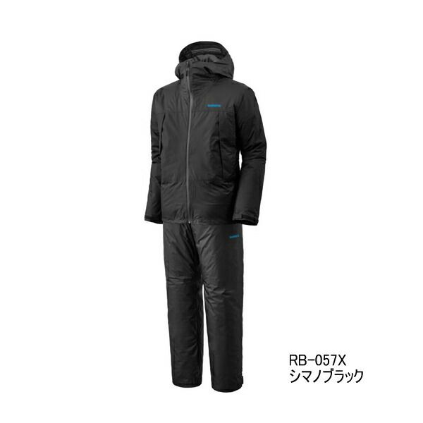 ≪ 25年9月新商品 ≫ シマノ ベーシックインサレーション レインスーツ 01 RB-057X シマノブラック 2XLサイズ