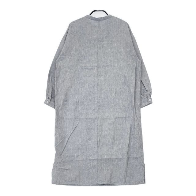 中川政七商店 綿麻シャツワンピース コットンリネン ワンピース ブルー レディース 中川政七商店【中古】5-0714M∞ 中川政七商店 綿麻シャツワンピース コットンリネン ワンピース ブルー
