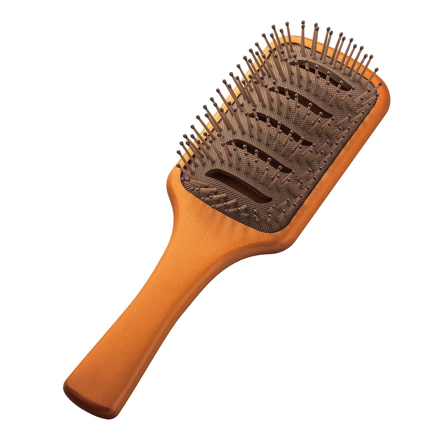 【在庫処分】ドライヤー スタイリング 速乾 ヘアケア クッション ヘアブラシ 先丸ピン 風が通るパドルブラシ Corporation KQ3177 貝印Kai