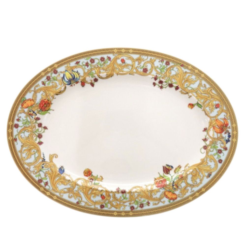 リサラーソン) 青い花の可愛い3本立てのキャンドルスタンド（訳あり