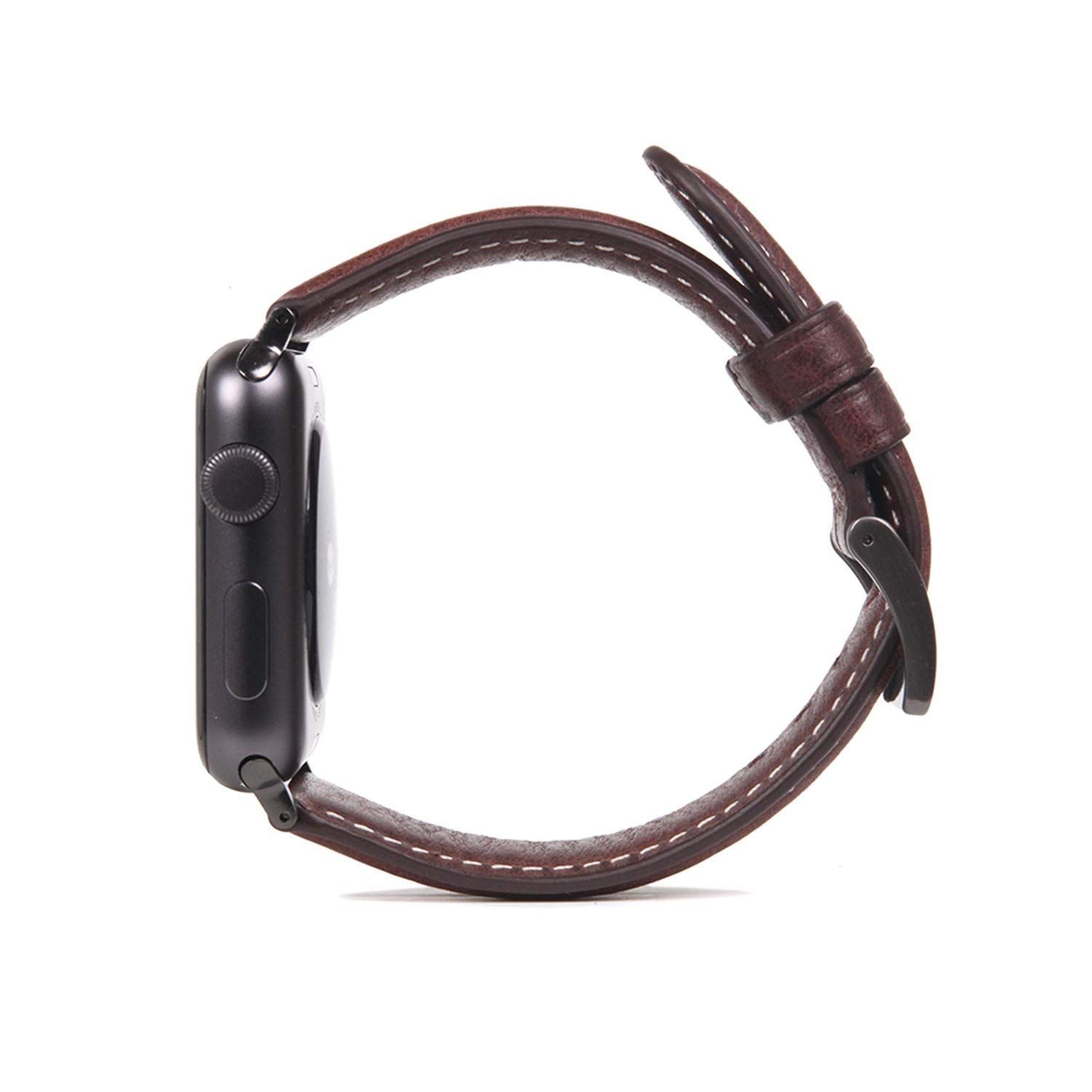 数量 Italian Minerva 38mm|40mm用 Box バンド Watch Leather Apple Design ブラウン SLG CHRISTIANNAURATH_COM_BR