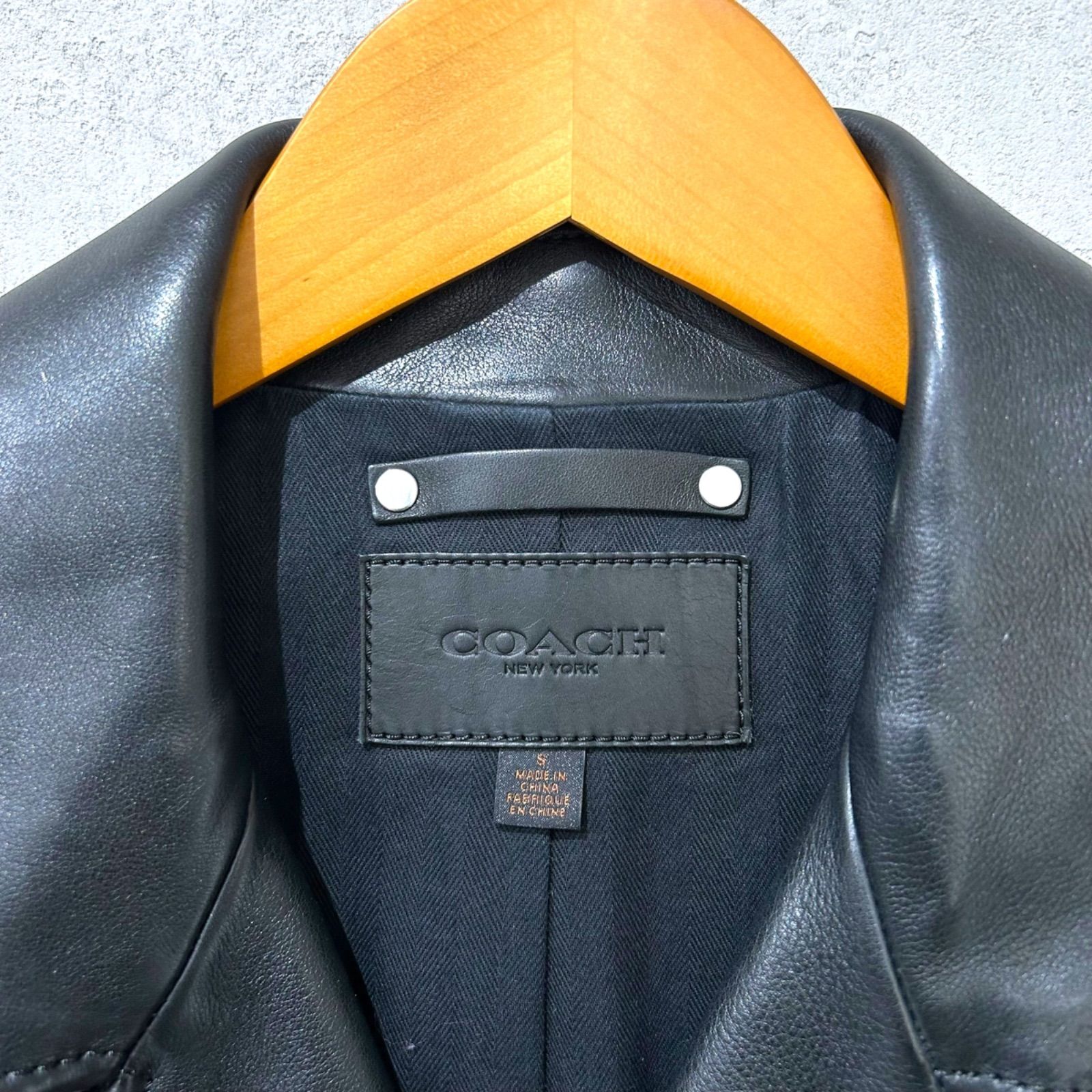 美品 COACH コーチ 牛革 レザー ライダース ジャケット - メルカリ