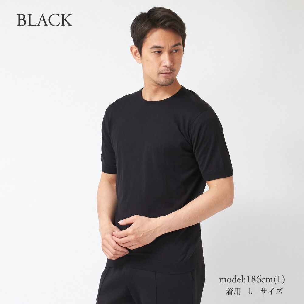 ジョンスメドレー　BELDEN T-Shirt size L ジョンスメドレー JOHN SMEDLEY メンズ 半袖 クルーネックニットT