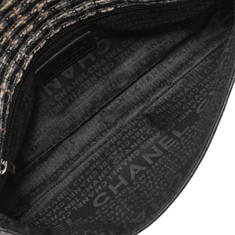 ファッショナブルな CHANEL シャネル チョコバー 2.55 ターンロック チェーンショルダー ラムスキン×ツイード 黒 シルバー金具 レディース バッグ ショルダーバッグ レディース 日常使いにぴったり