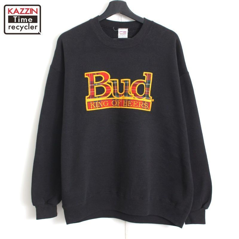90s USA製 vintage Crable Sportswear バドワイザー スウェット トレーナー メンズ 表記XLサイズ