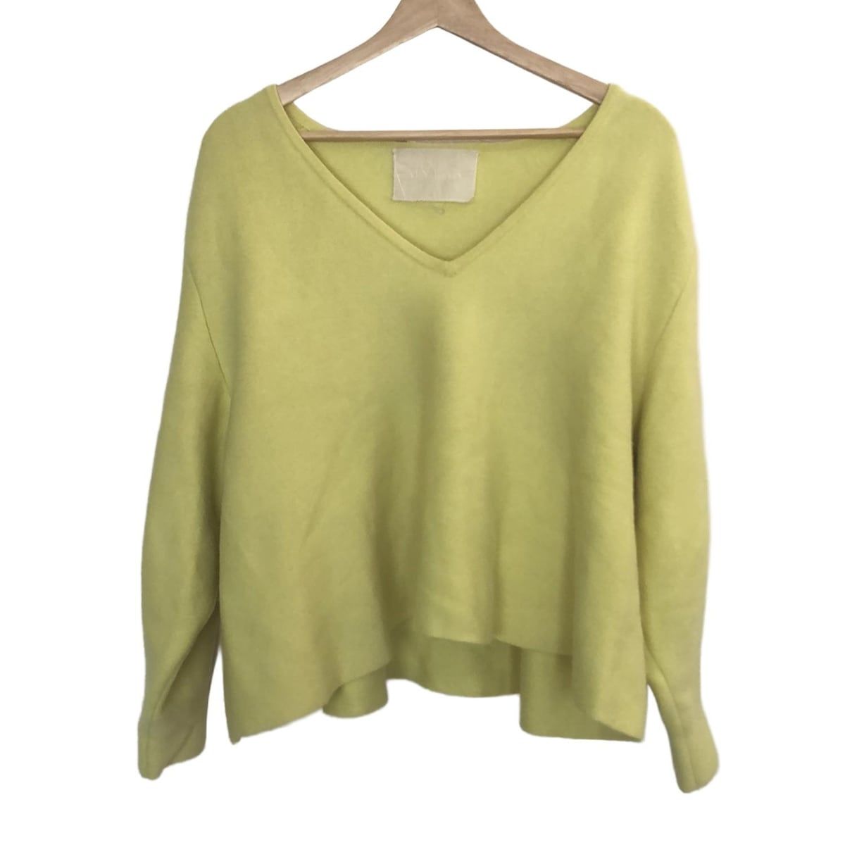 MYLAN マイラン 長袖セーター レディース - ライトイエロー Vネック