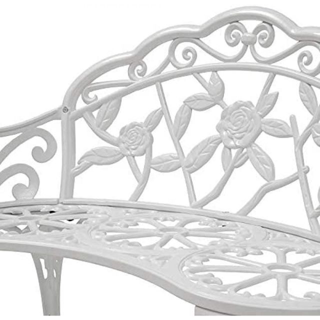 タカショー Takasho 庭家具 ローズガーデンベンチ ホワイト TGF-13-01WSN ベンチ 花台 お庭 テラス