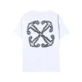 Off White 新品 刺繍 イレギュラーアロー ルーズ半袖Tシャツ