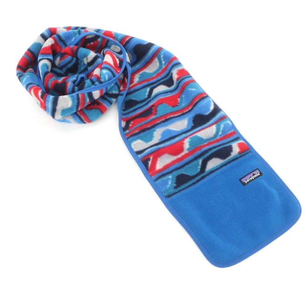 【中古】パタゴニア patagonia フリース マフラー ブルーxレッド【メンズ】-0