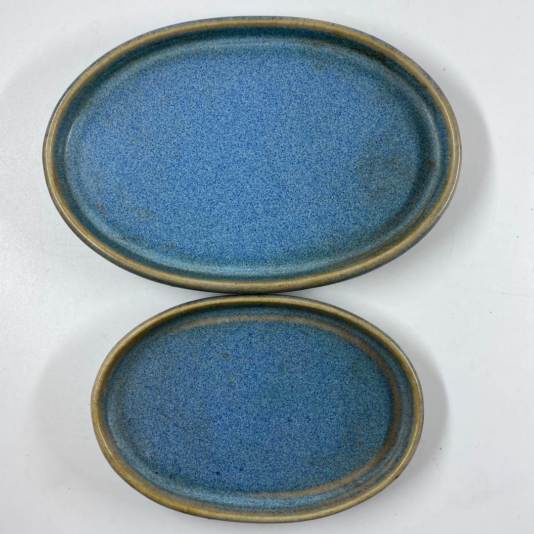 中国古玩 辰砂 海鼠紬 水盤 4点 幅12.5 16㎝ 東な6-1230 2F