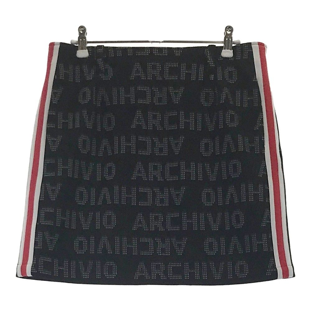 サイズ：40 ARCHIVIO アルチビオ スカート 総柄 ブラック系