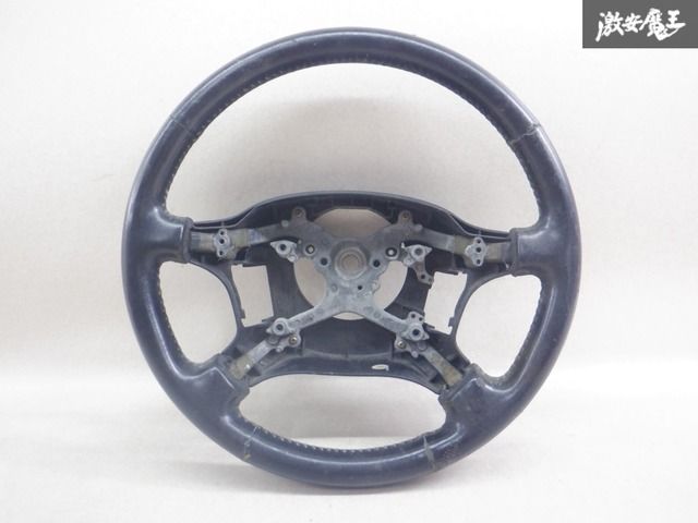 【希少！】トヨタ純正 ST202 ST205 セリカ ハンドル ステアリングハンドル ステアリングホイール ブラック レザー 直径約37cm 棚2N13