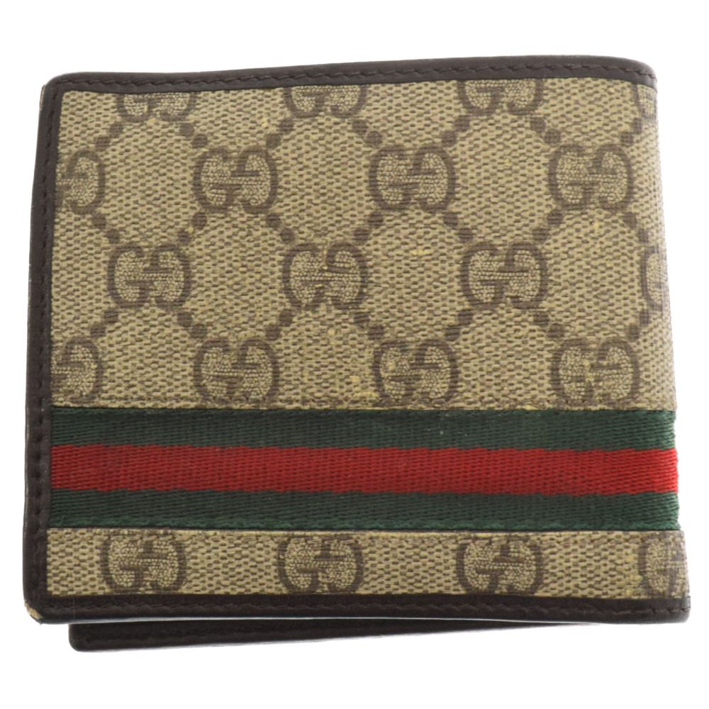 GUCCI (グッチ) シェリーライン GGスプリーム 二つ折り ウォレット 