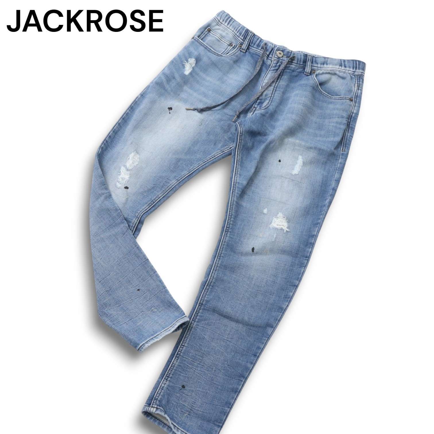 JACKROSE ジャックローズ ダメージ＆ペイント加工☆ スキニー イージー 