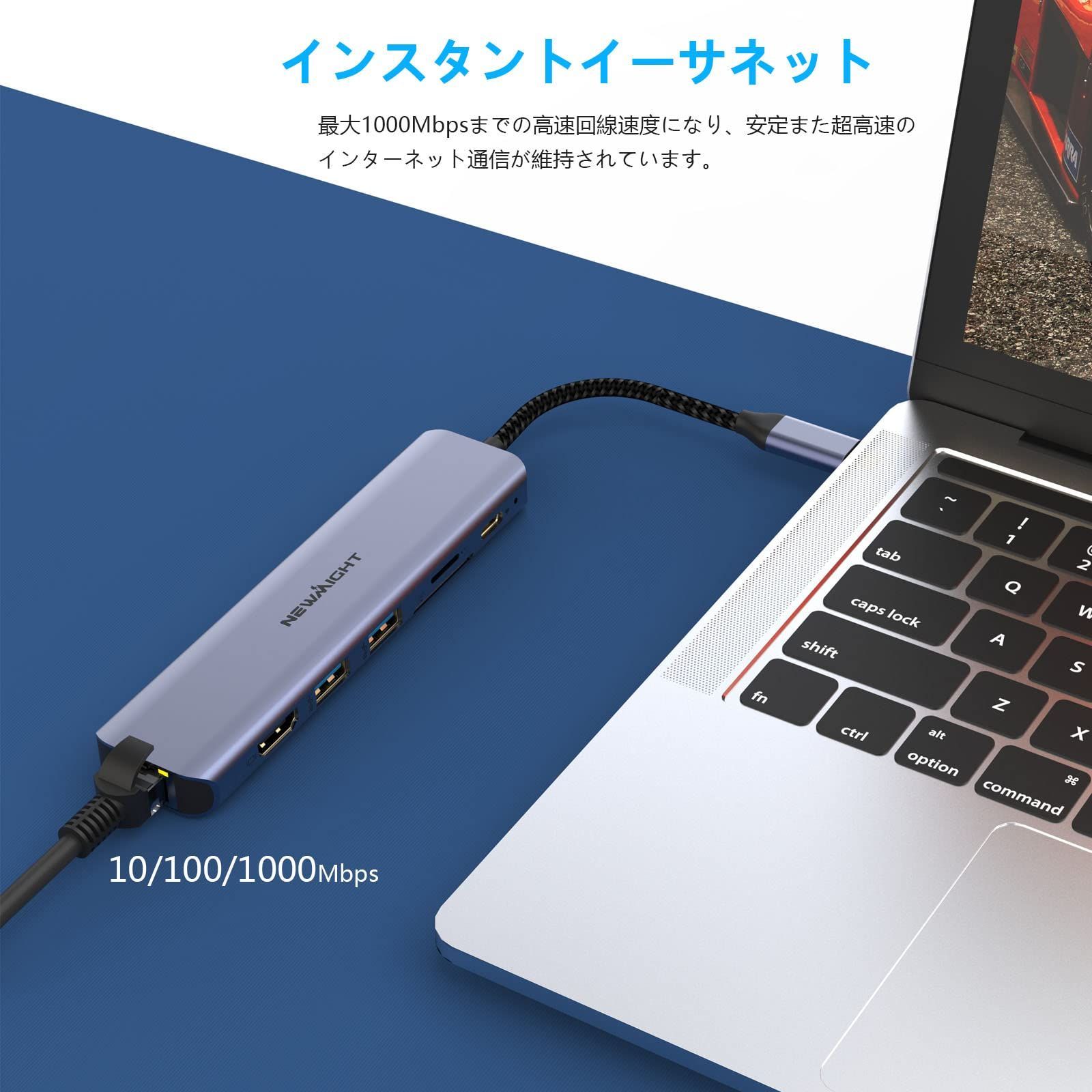 数量限定】SD/TFカード 高速データ転送 Macbook 2*USB3.0 HDMI 4K@30HZ