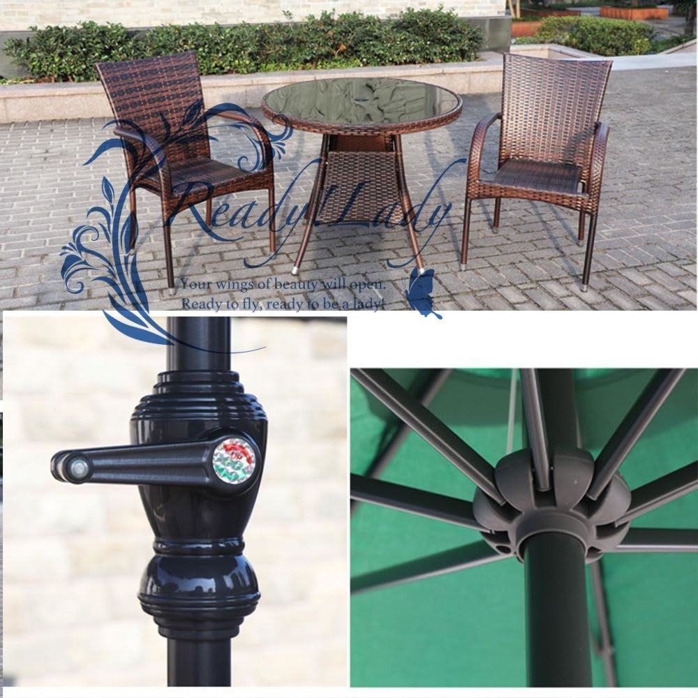 籐ガーデン家具セットとコーヒーテーブルパティオコンサバトリー屋内-屋外 パラソル