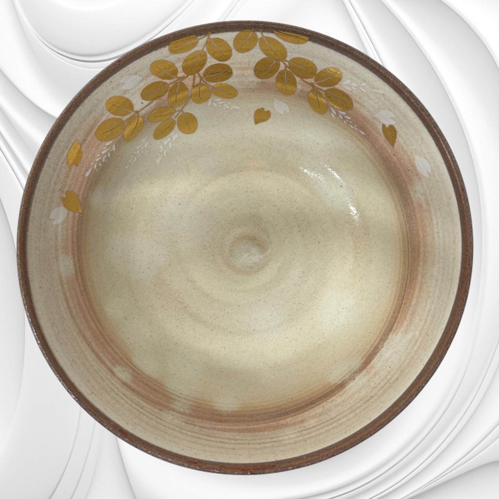 未使用品】たち吉 金彩草花 盛鉢 橘吉 和食器 大皿 木箱入り