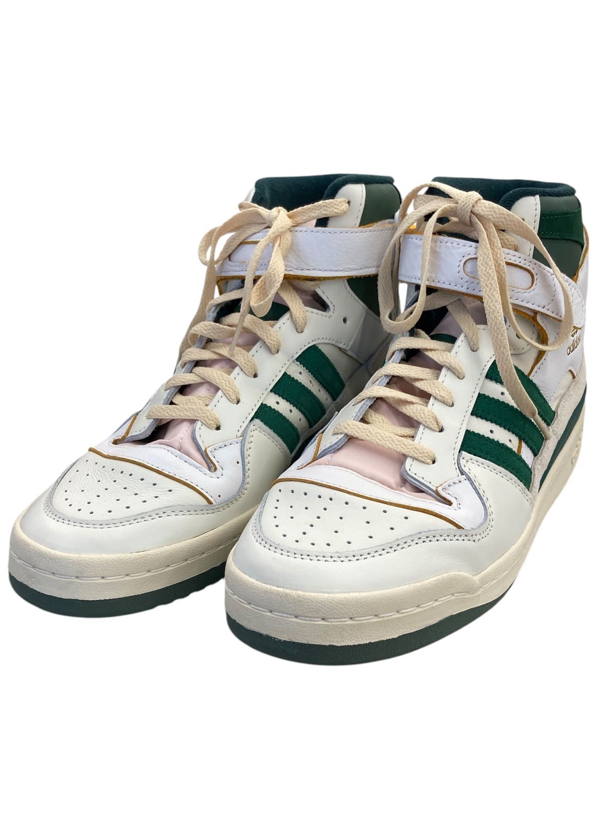 199990 未使用に近い アディダス　adidas Forum84 Off White/Team Dark Green 27.5