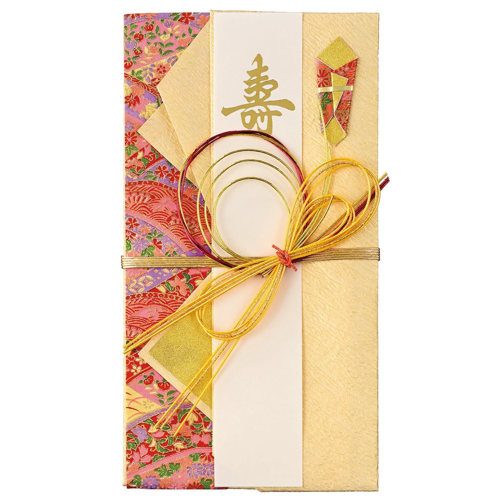 ひより 和風 赤 デザイン 結婚式 祝儀袋 口糊 キ-646 R 紙 マルアイ