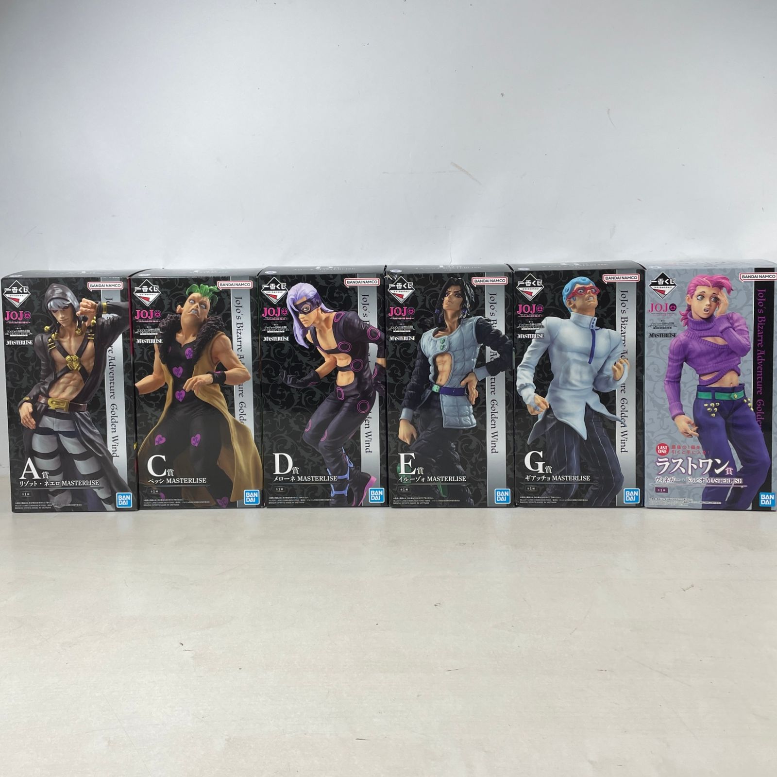 一番くじジョジョの奇妙な冒険GOLDEN WIND G賞、ラストワン賞未