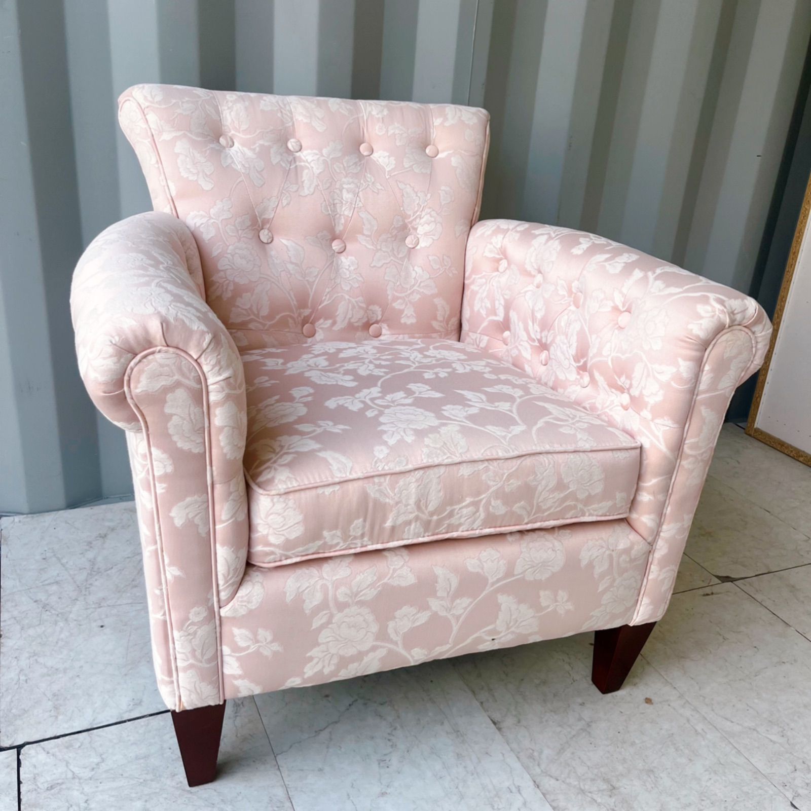 取付無料！ジェニファーテイラー 姫系パステルピンクロココ調花柄2人