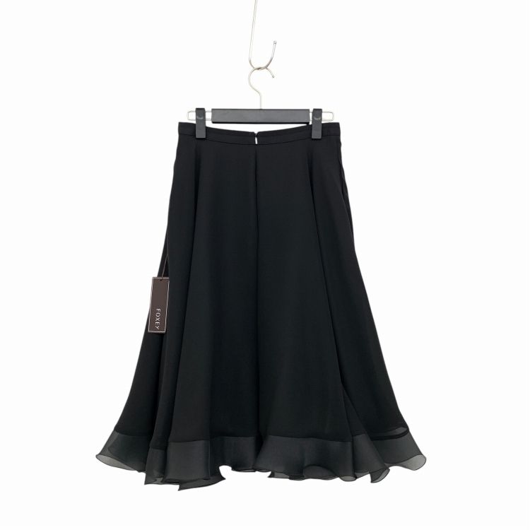 フォクシー シフォンスカート FOXEY シフォン スカート サンドベージュ