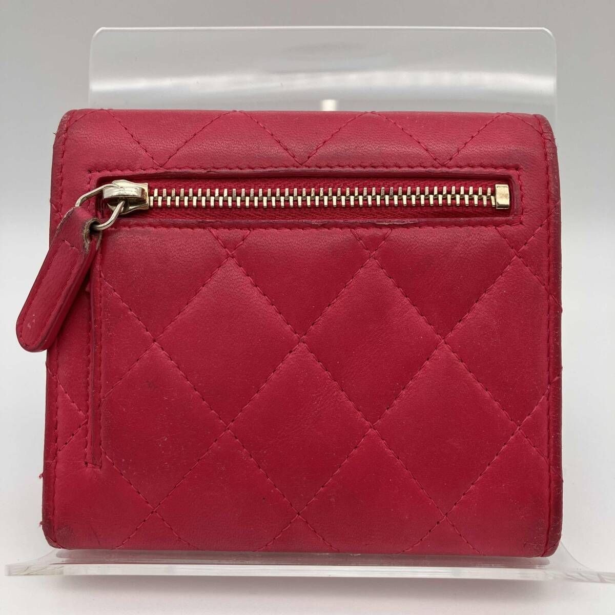 ✨激レア✨ CHANEL マトラッセ 長財布 二つ折りココマーク ラムスキン 赤 CHANEL シャネル 長財布 レッド系 ラムスキン クラシックロング