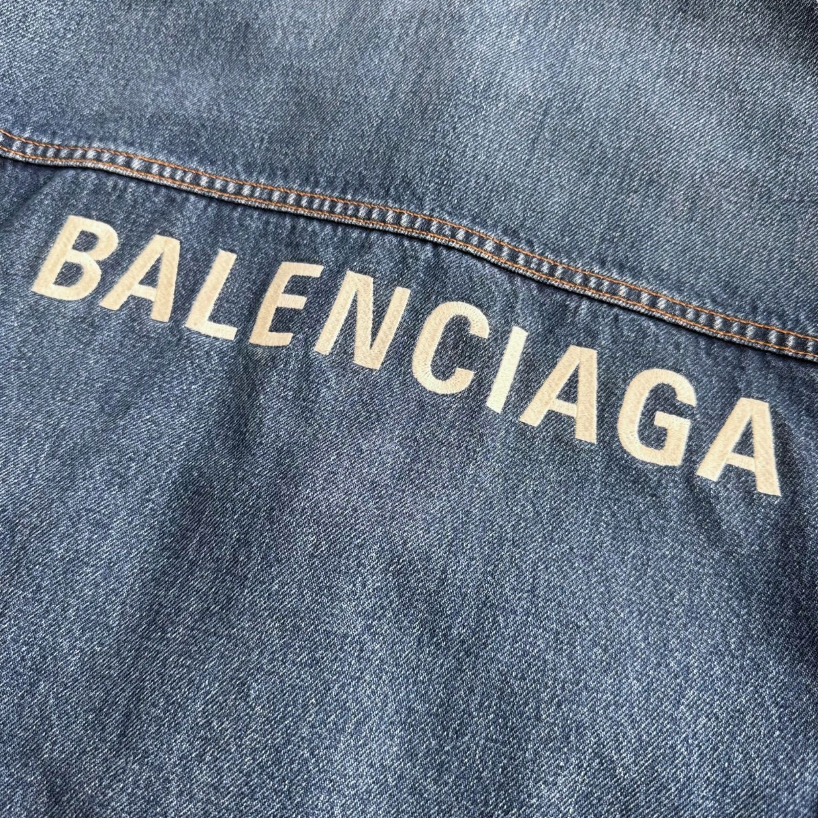BALENCIAGA】 EMBROIDERY LOGO DENIM JACKET バレンシアガ 刺繍
