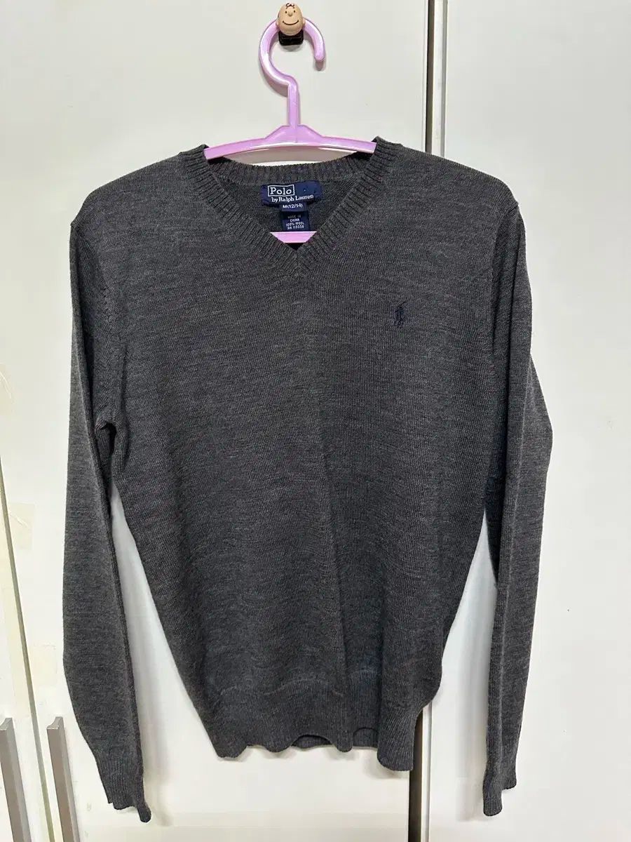 ポロラルフローレン Mサイズ チャコール Vネック ニット