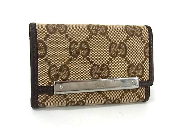 【極美品】GUCCI グッチ 6連 キーケース GGキャンバスxレザー ブラウン 楽天市場】GUCCI グッチ6連キーケース GGマーモント