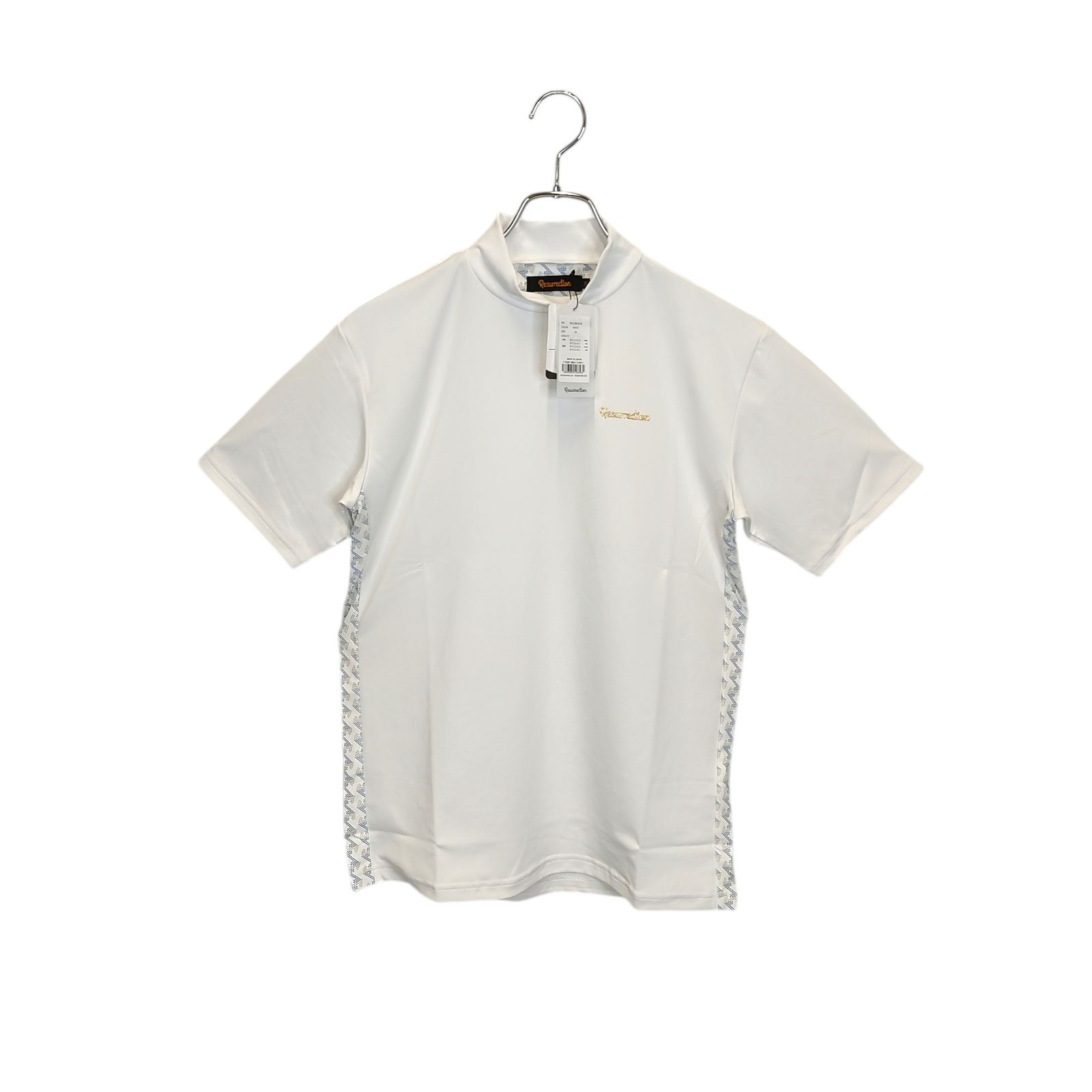 Resurrection レザレクション ゴルフ 半袖 GM サイドライン モックネック Tシャツ BD12IN30-M XL ホワイト